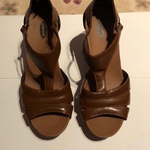Dr. Scholl’s Brown Leather Wedges size 6M